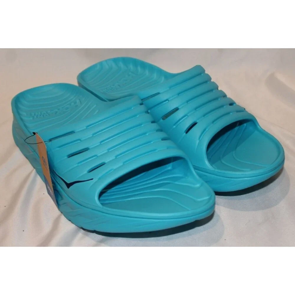 HOKA Men's U Ora Recovery Slide Sandal ROYAL‎ BLUE SZ 14